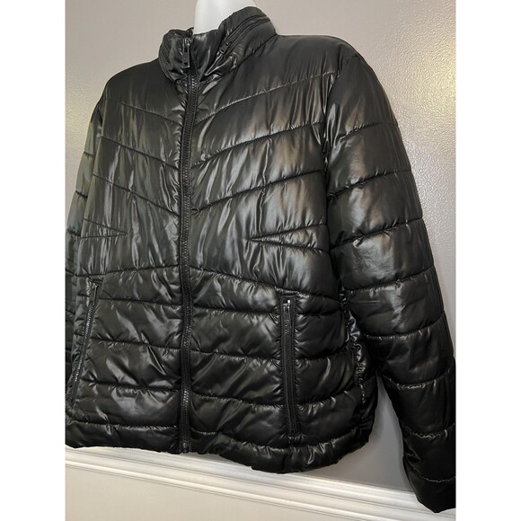 G III Apparel Group Jacket Mens XL Black Quilted Full Zip Puffer Hooded Coat - Picture 3 of 11